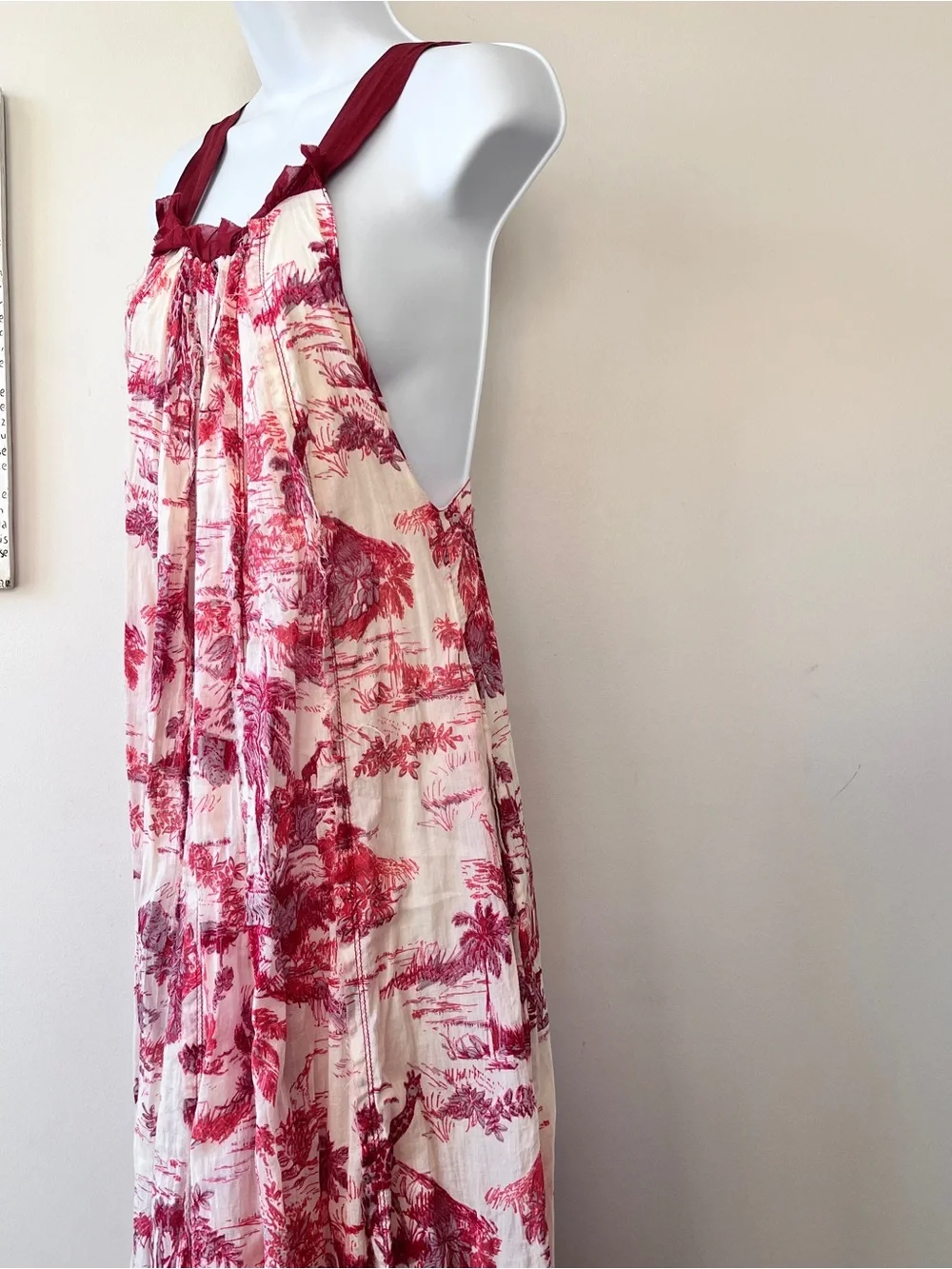 Free People Tropical Toile 100% Cotton Sleeveless Maxi Dress Size S